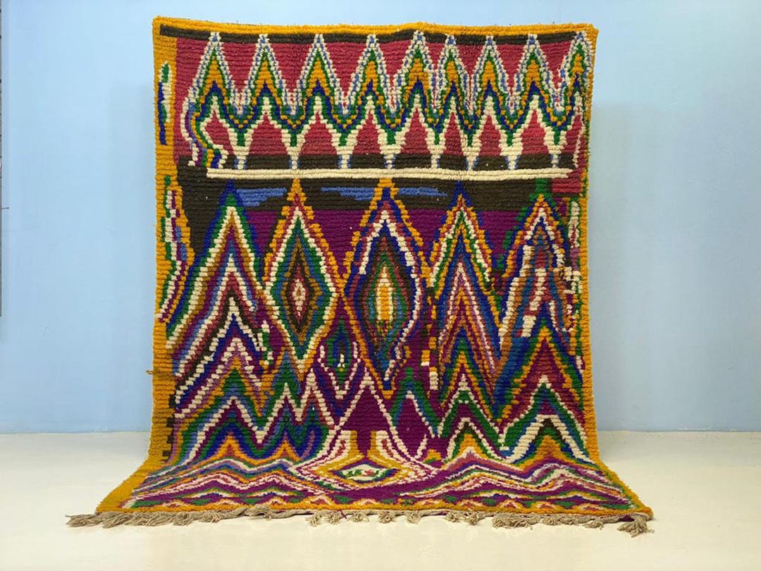 Moroccan Pink Rug - Pink Diamond Rug - Handmade Morrocan Rug, Authentic ...