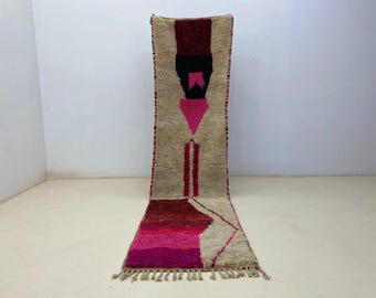 Berber Wollteppich mit Geometrischem Muster - Handgemacht, Weich