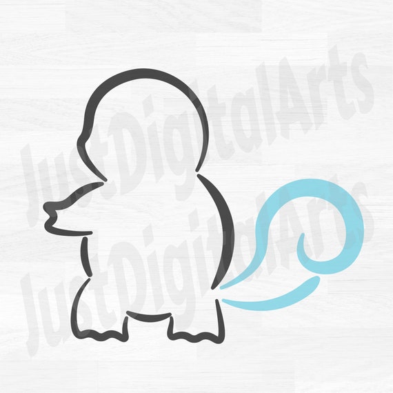 Squirtle Pokemon Outline Digital Download, Instant Download, Svg, Png, Jpg  Included - Etsy