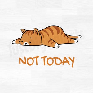 Lazy Orange Cat - Digital Download, Instant Download, svg, png, jpg included