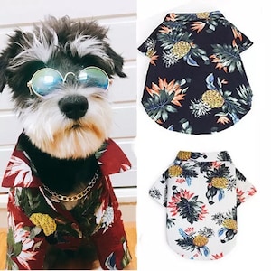 Large Dog Clothes Big Dog Plus Size Shirt Hawaiian Dog Summer Shirt Beach Pet Clothes Pet Gifts