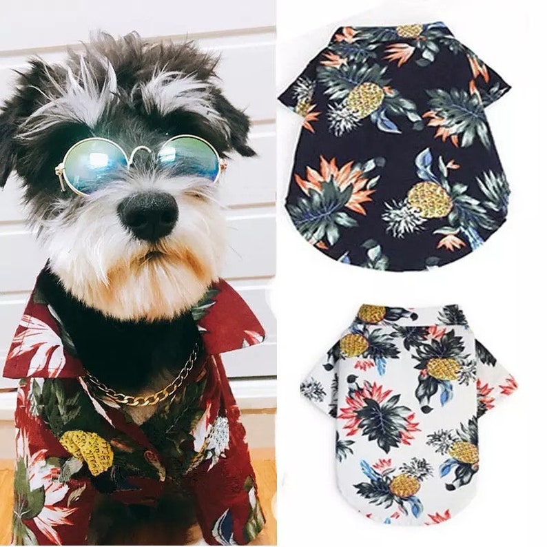Large Dog Clothes Big Dog Plus Size Shirt Hawaiian Dog Summer Etsy