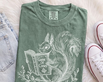 Funny Book Lover Shirt Comfort Colors Bookish Bookworm Tee Gifts For Readers Books and Coffee Shirt