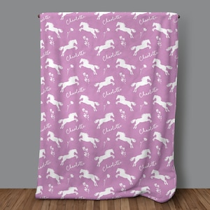 Custom Horse Blanket With Name For Horse Lovers Gift for Horse Rider Personalized Horse Blanket Horse  Blanket Equestrian Horse Riding Gifts