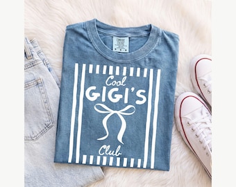 GIGI Shirts Cool GIGI's Club Pregnancy Reveal Gift Comfort Colors Promoted To GIGI