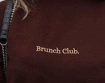 Embroidered Brunch Sweatshirt | Breakfast Lover Crewneck | Foodie Gift | Cute Brunch Jumper | Food Sweatshirt