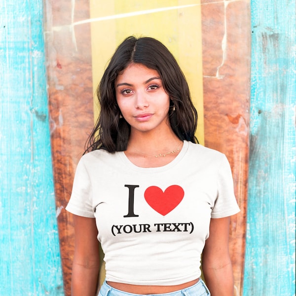 Custom I Heart Crop Top, Y2k Clothing, Y2k Crop Top, I Heart Harry Styles, I Heart Taylor Swift, I Heart My Boyfriend Girlfriend Gift