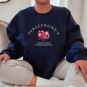 Women's Persephone's Pomegranates Sweatshirt, Greek Goddess Mythology Bookish Shirt, Dark Academia, Light Academia, Bookish Sweatshirt