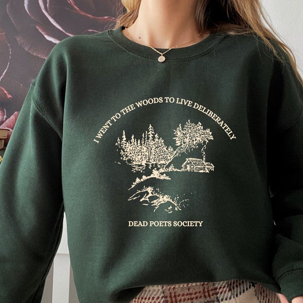 Women's Dead Poets Society Sweatshirt, Literary Shirt. Dark Academia Clothing, Bookish Shirt, Bookish Gifts, Book Sweatshirt, Book Shirt