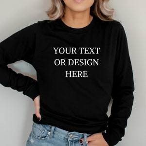 Custom Long Sleeve T-Shirt, Custom Embroidery, Personalised Long Sleeve T-Shirt, Custom Long Sleeve Tee, Personalised Gift, Custom Shirt