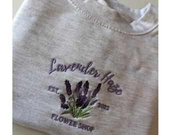 Embroidered Lavender Haze Flower Shop Sweatshirt, Floral Sweatshirt, Lavender Haze Jumper, Cornelia Street, All Too Well, Cruel Summer
