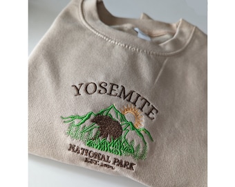 Embroidered Yosemite Sweatshirt, Yosemite National Park, Embroidered Crewneck, California Sweatshirt, California Shirt, Yosemite Gifts