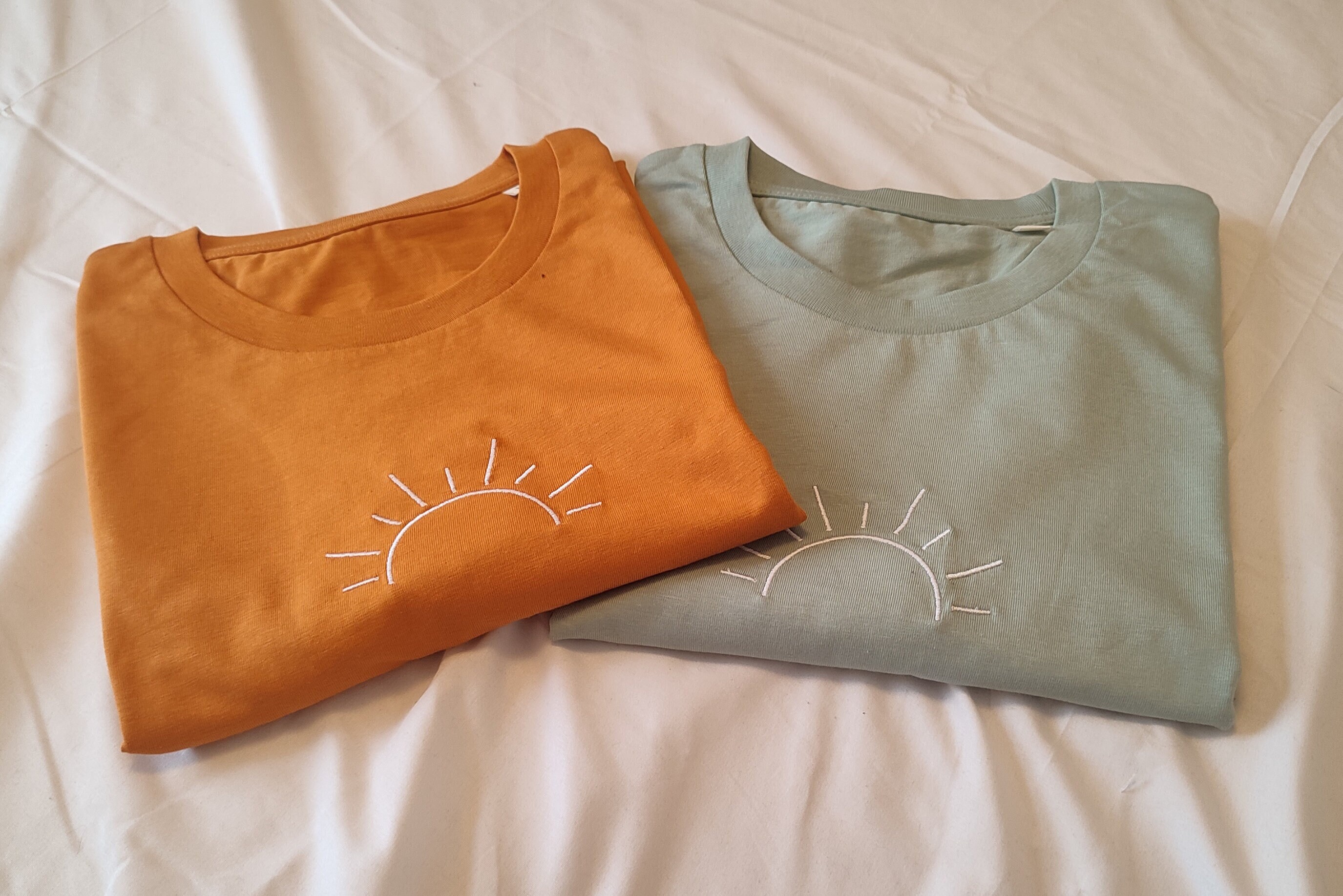 Embroidered Sun T-shirt, Embroidered Shirt, Spring Summer