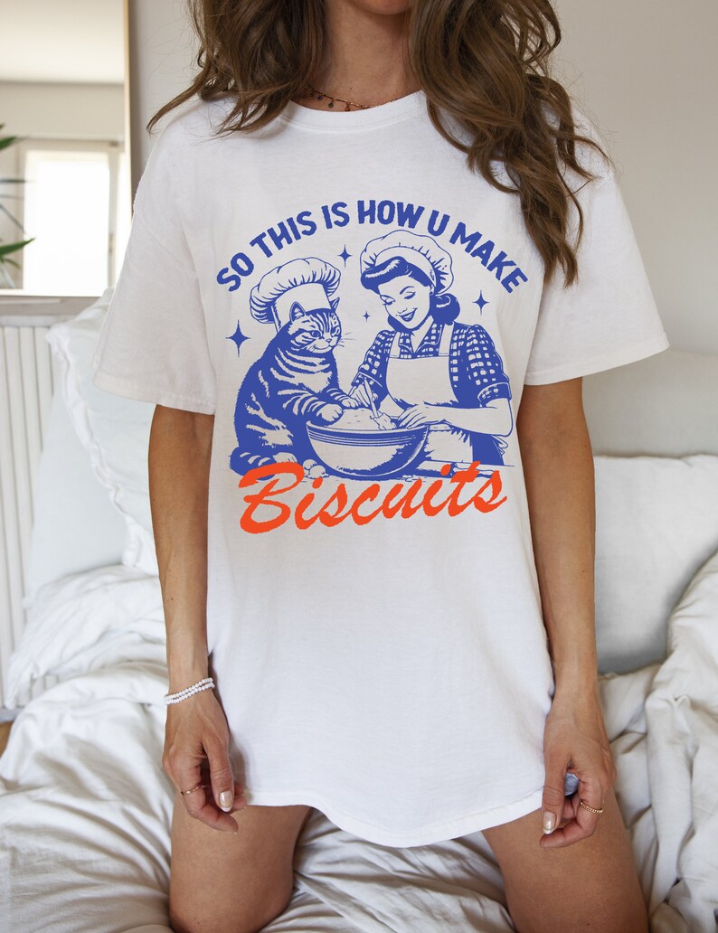 Funny Cat T Shirt | Cat Lover Gift | Making Biscuits Cat Shirt | Cute Cat Meme Tee image 4