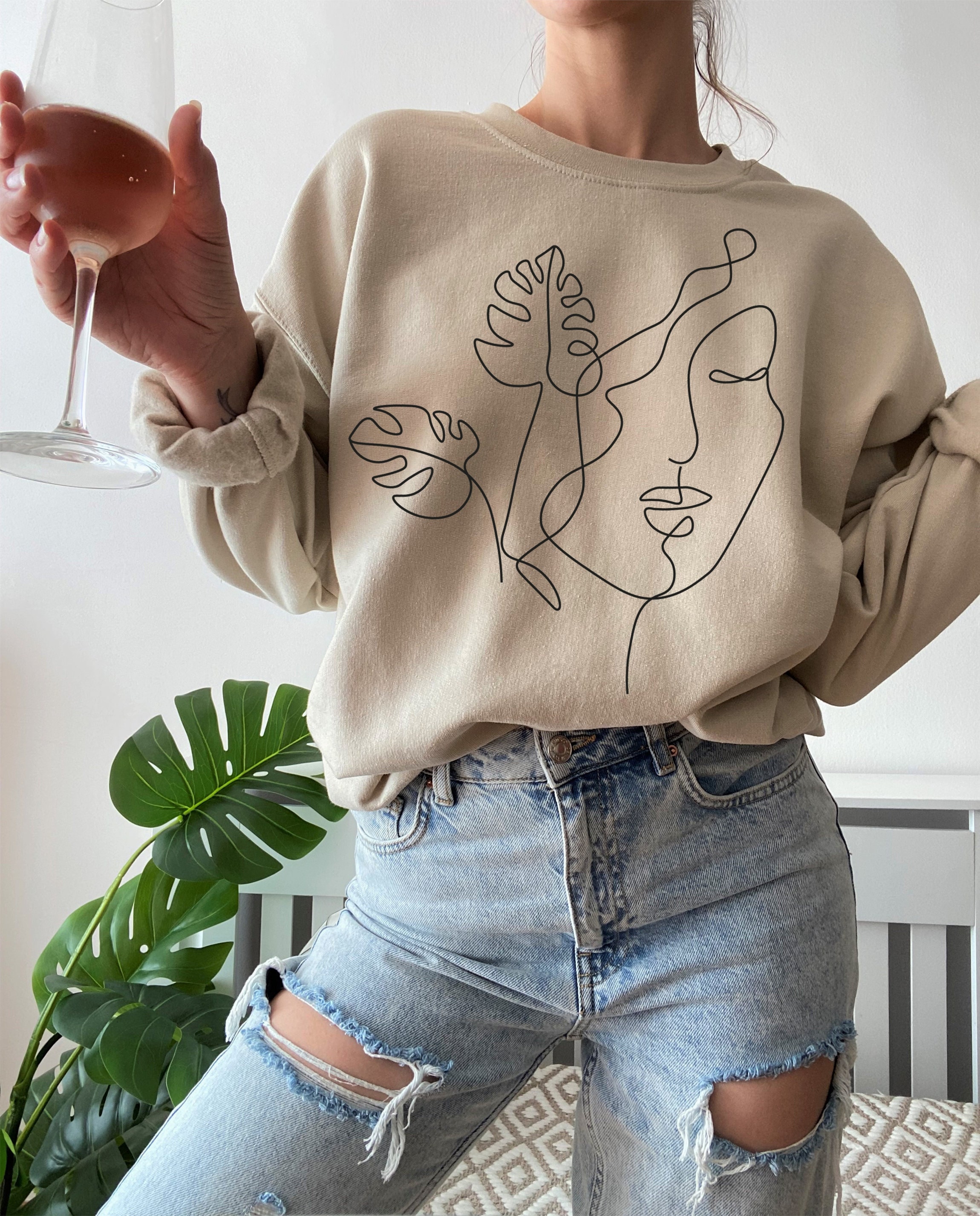 Abstract on sale face jumper