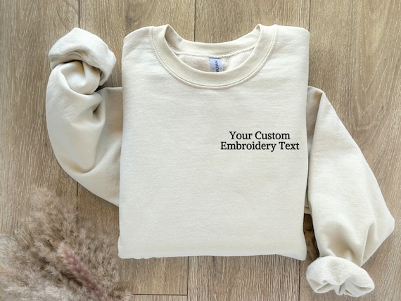 Embroidered jumper custom hotsell