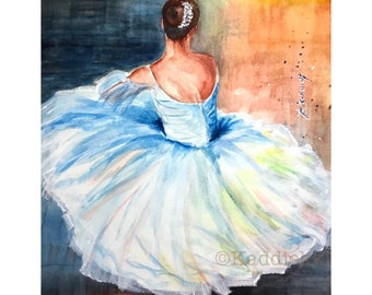 Original Watercolor Ballerina 2