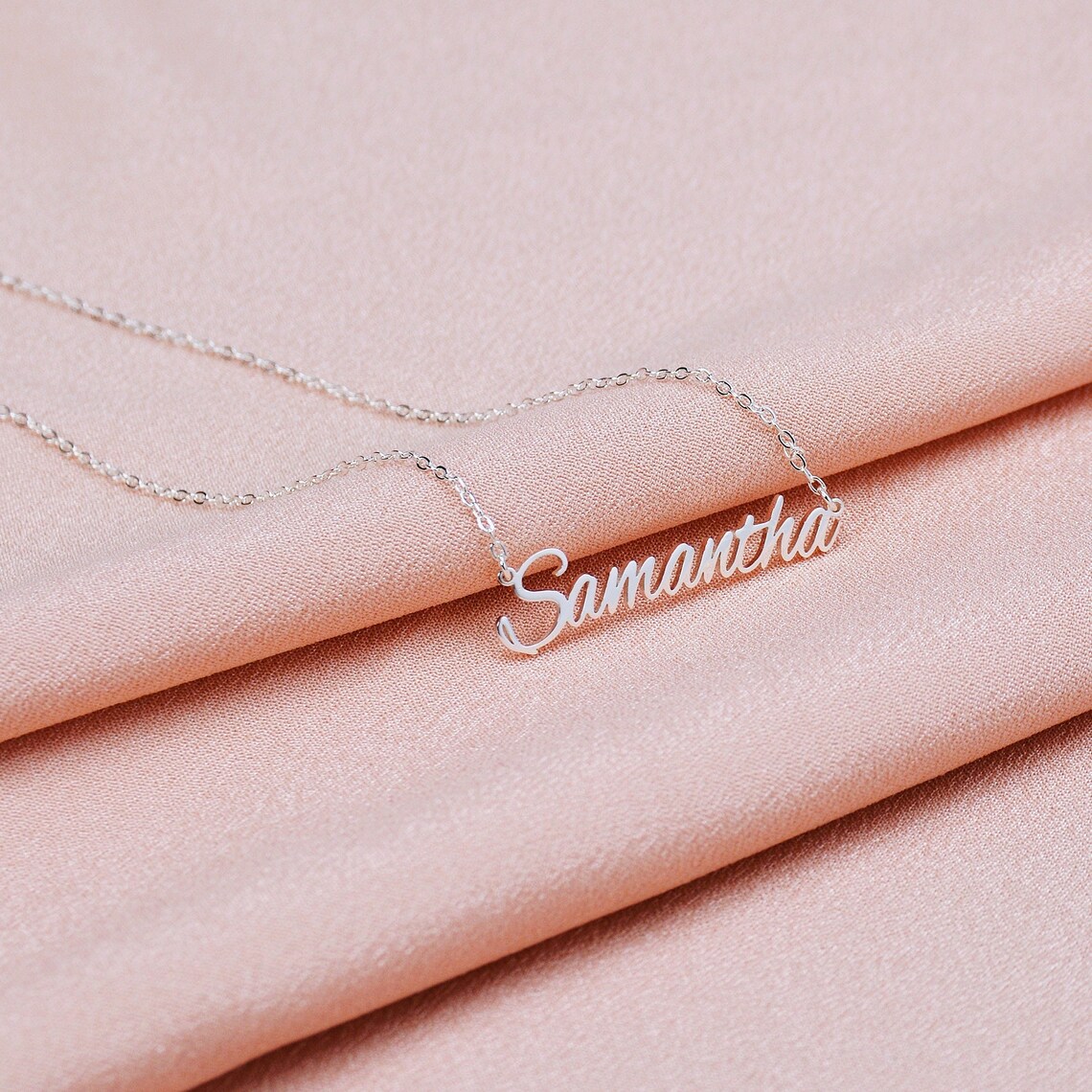 925 Sterling Silver Name Necklace Personalized Necklace for Etsy