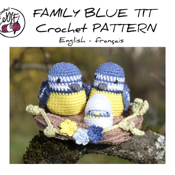 PATRON au crochet FAMILLE MESANGE