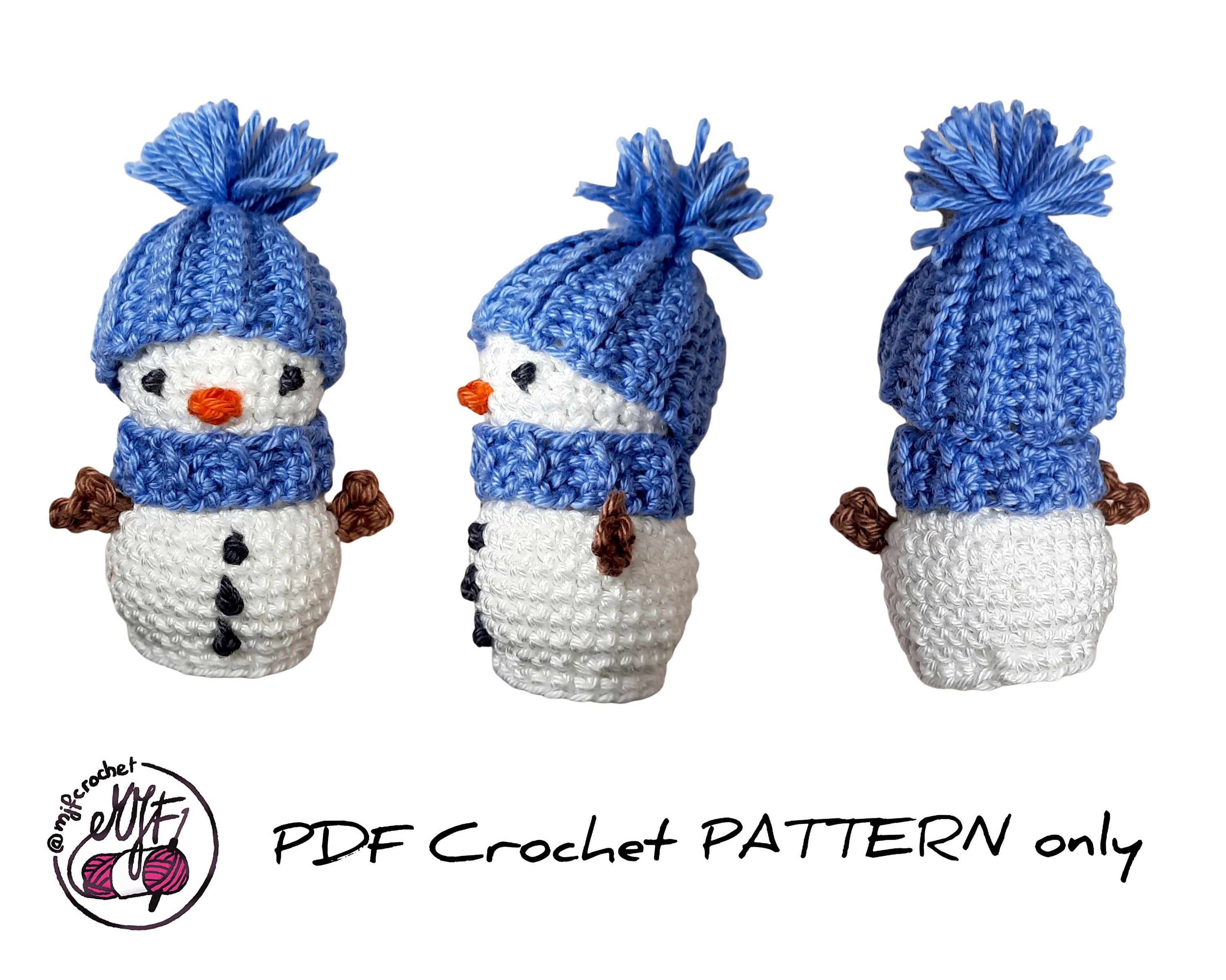 Patron Au Crochet Bonhomme De Neige - Etsy