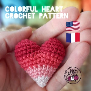 Patron au crochet COEUR coloré