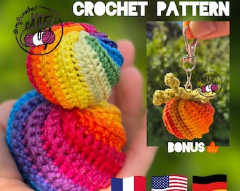 RAINBOW Spiral BALL crochet PATTERN