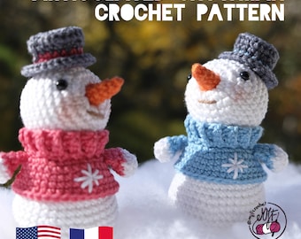 Patron au crochet BONHOMME DE NEIGE articulé