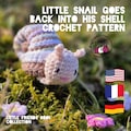 Little SNAIL goes back into his shell Crochet PATTERN
