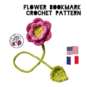 Patron au crochet MARQUE-PAGE FLEUR