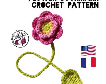 Patron au crochet MARQUE-PAGE FLEUR