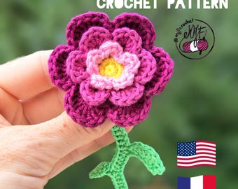 Big FLOWER BOOKMARK crochet PATTERN