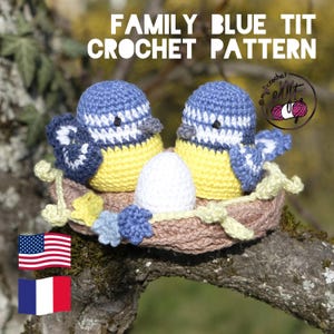 PATRON au crochet FAMILLE MESANGE