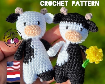 Petite VACHE et petit TAUREAU PATRON au crochet