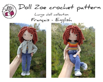 Modèle au crochet pour poupée ZOE et vêtements