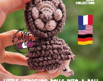 Little HEDGEHOG rolls into a ball CROCHET pattern