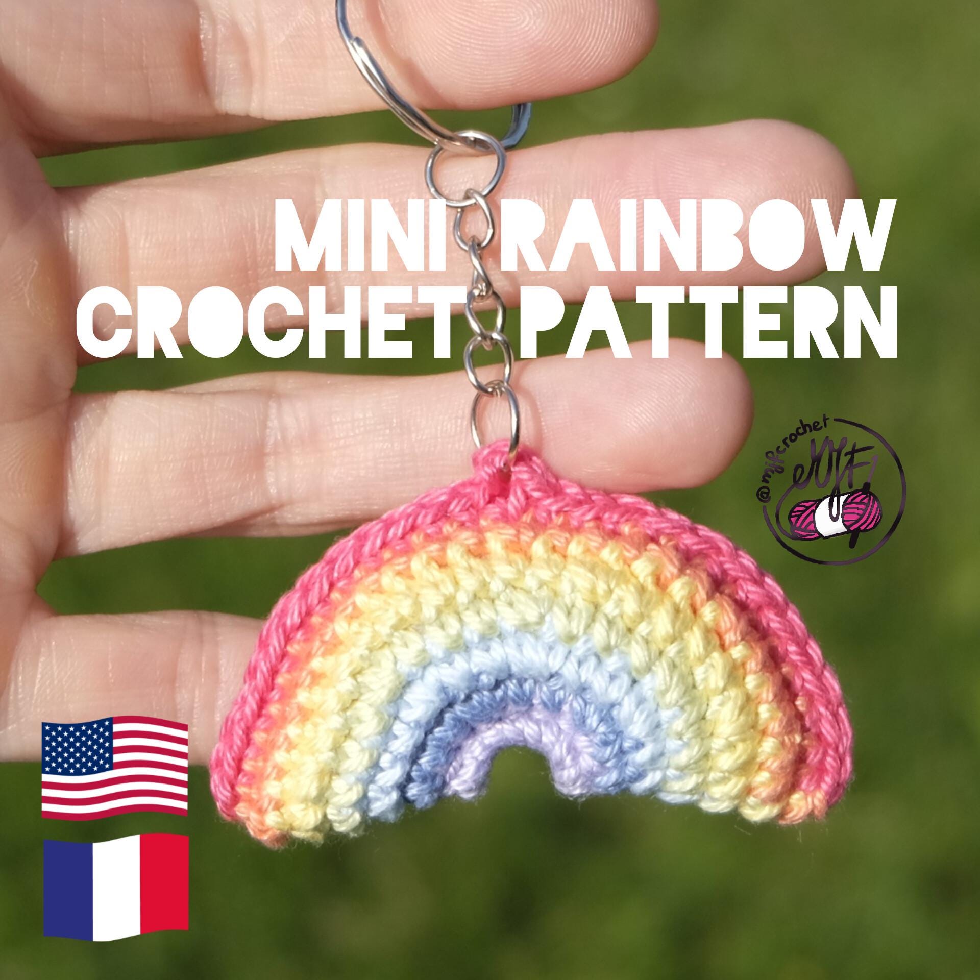 40 Rainbow Crochet Patterns to Brighten Home Decor, Gifts, and Everyday Accessories 32 Mini Rainbow crochet