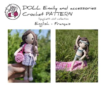 POUPÉE EMILY et accessoires au crochet MOTIF