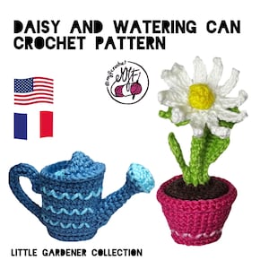 Patrons au crochet MARGUERITE et ARROSOIR
