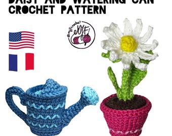 Patrons au crochet MARGUERITE et ARROSOIR