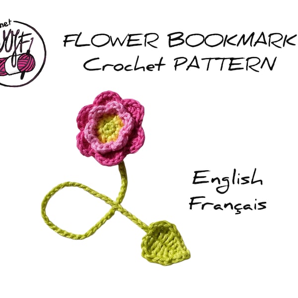 Patron au crochet MARQUE-PAGE FLEUR