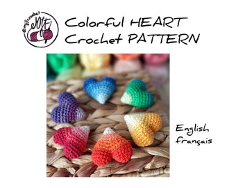 Patron au crochet COEUR coloré