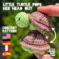 Little TURTLE pops her head out crochet PATTERN product logo