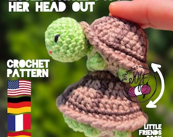 Little TURTLE pops her head out crochet PATTERN