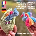 Little CATERPILLAR, Little BUTTERFLY and their cocoon crochet PATTERN product logo