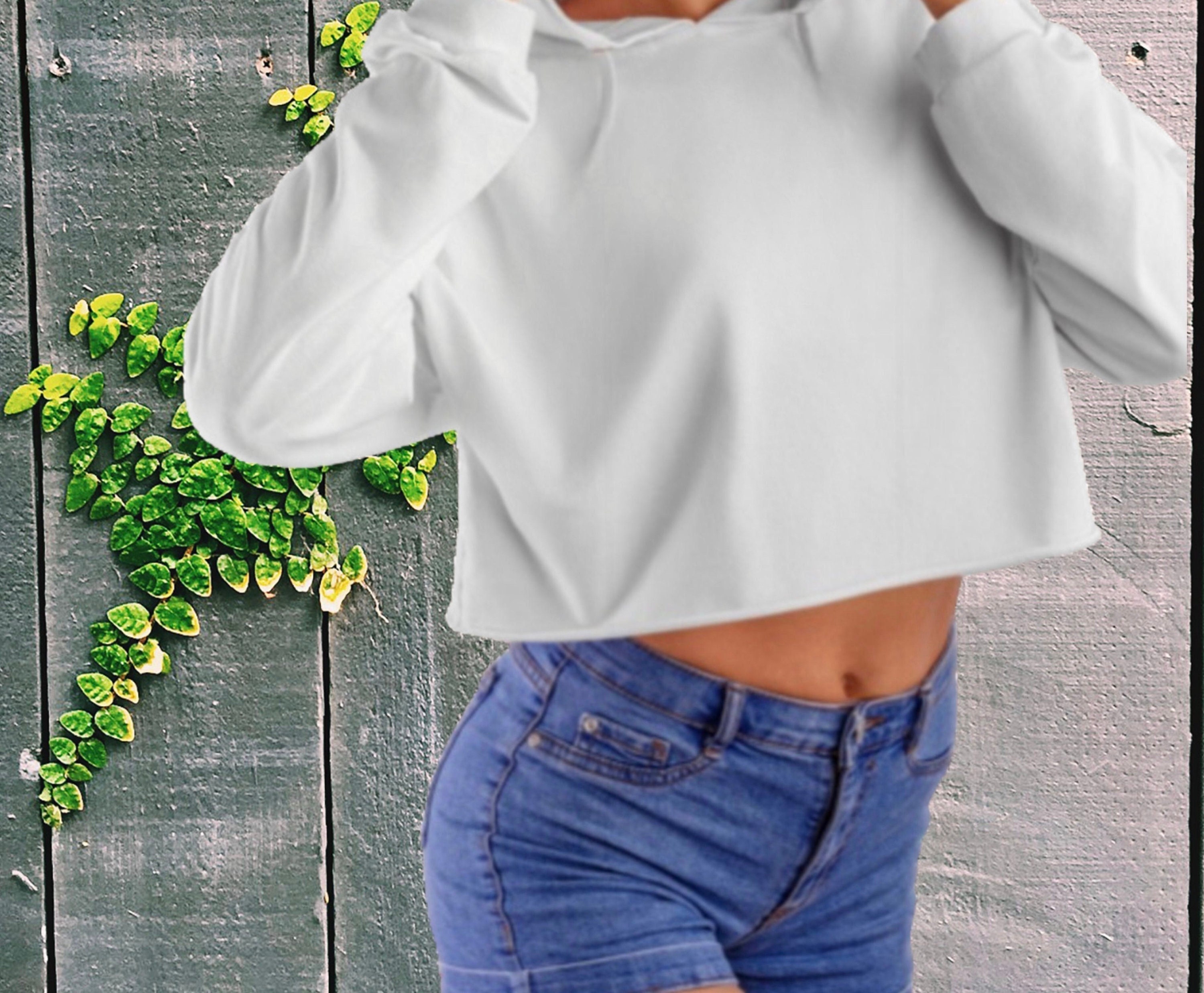 Cropped Hoodie - Etsy