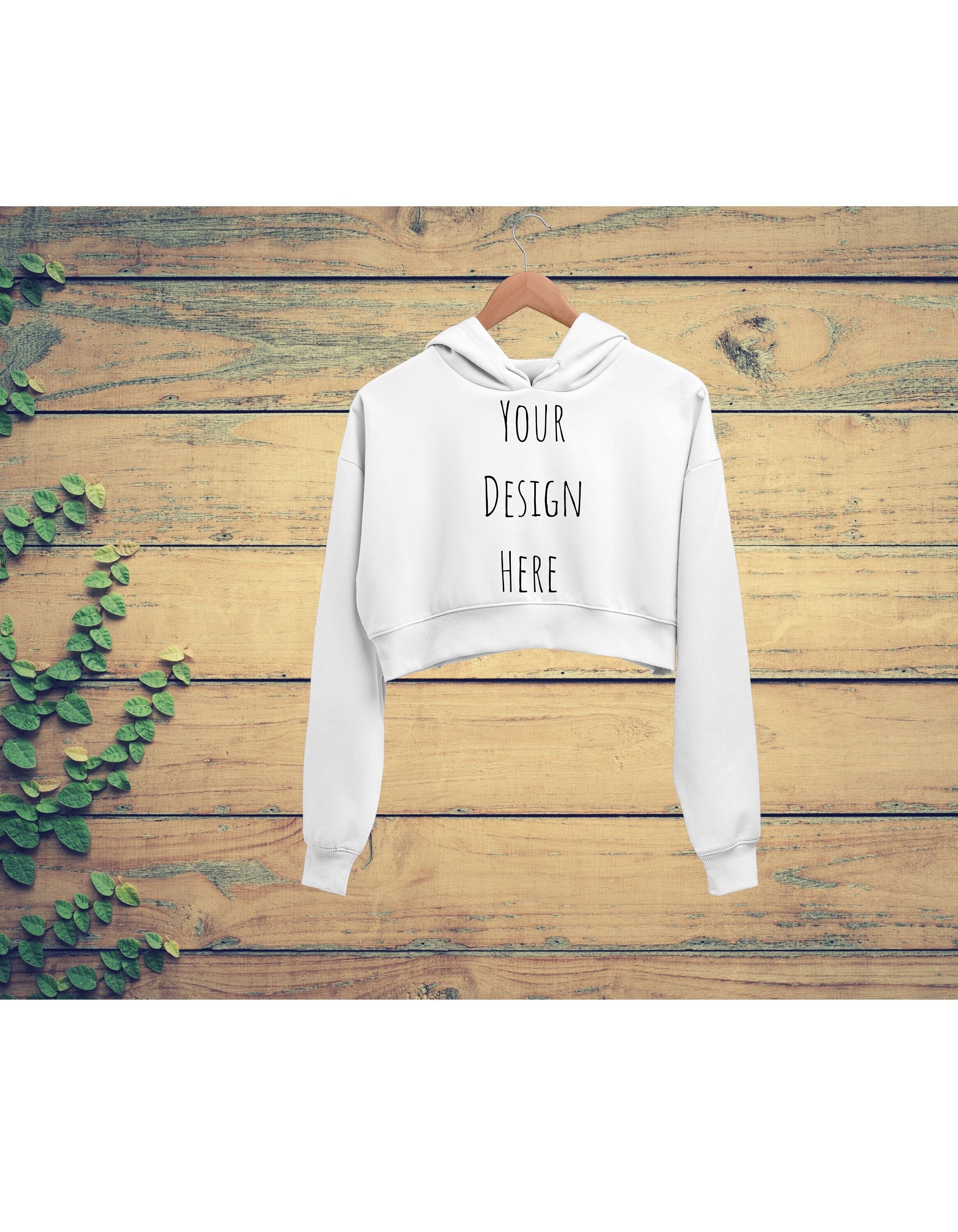 white crop top sweatshirt