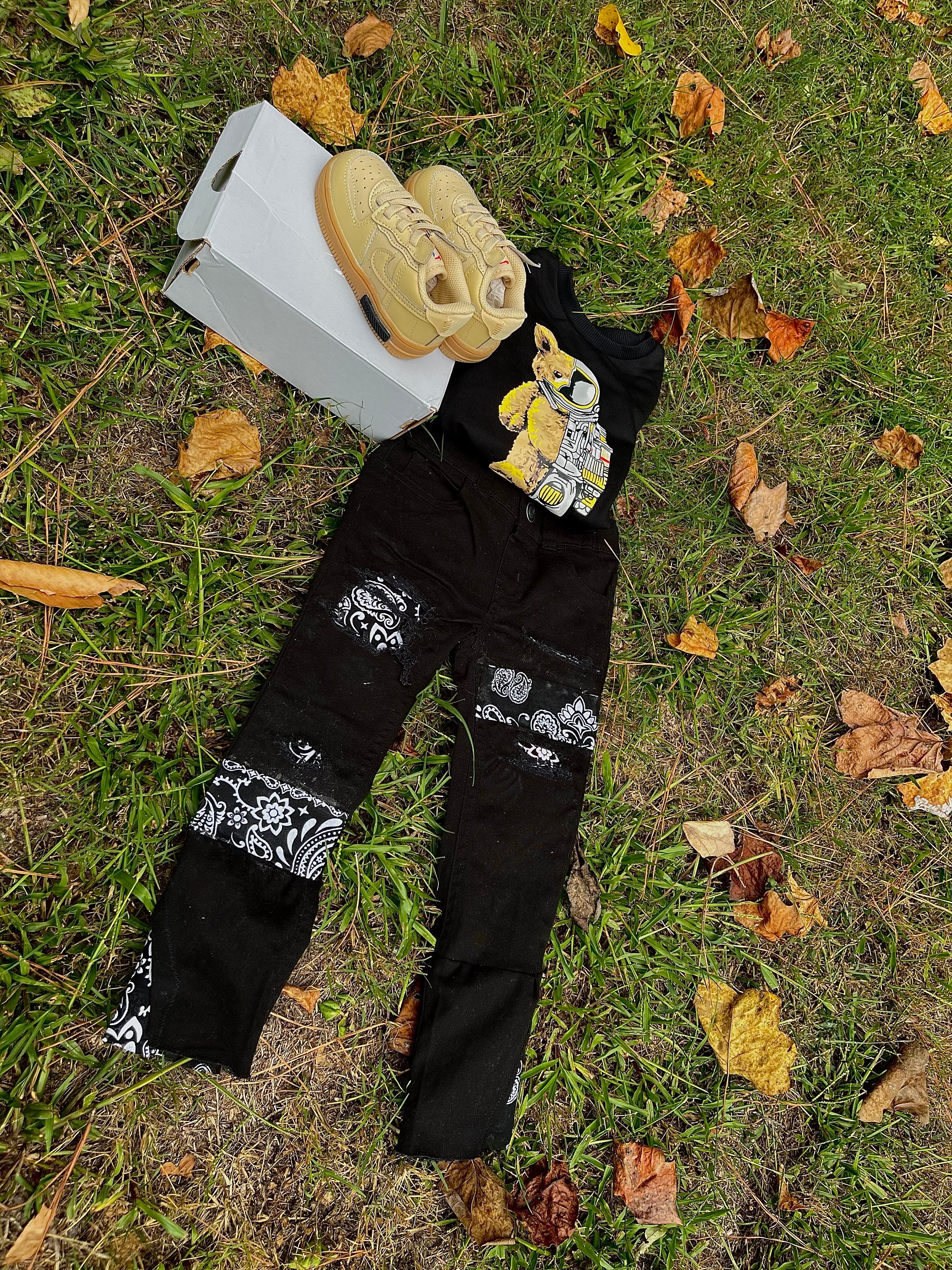 Baby stacked best sale pants
