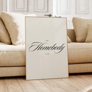 The Homebody Club Print Trendy Wall Art Prints Neutral Wall Decor Trendy Printable Art Living Room Decor Bar Cart Art Digital Prints