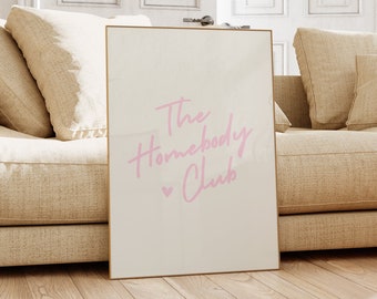 The Homebody Club Pink Print Trendy Wall Art Prints Neutral Wall Decor Trendy Printable Art Living Room Decor Bar Cart Art Digital Prints