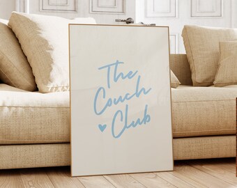 The Couch Club Light Blue Print Trendy Wall Art Prints Neutral Wall Decor Trendy Printable Art Living Room Decor Bar Cart Art Digital Prints
